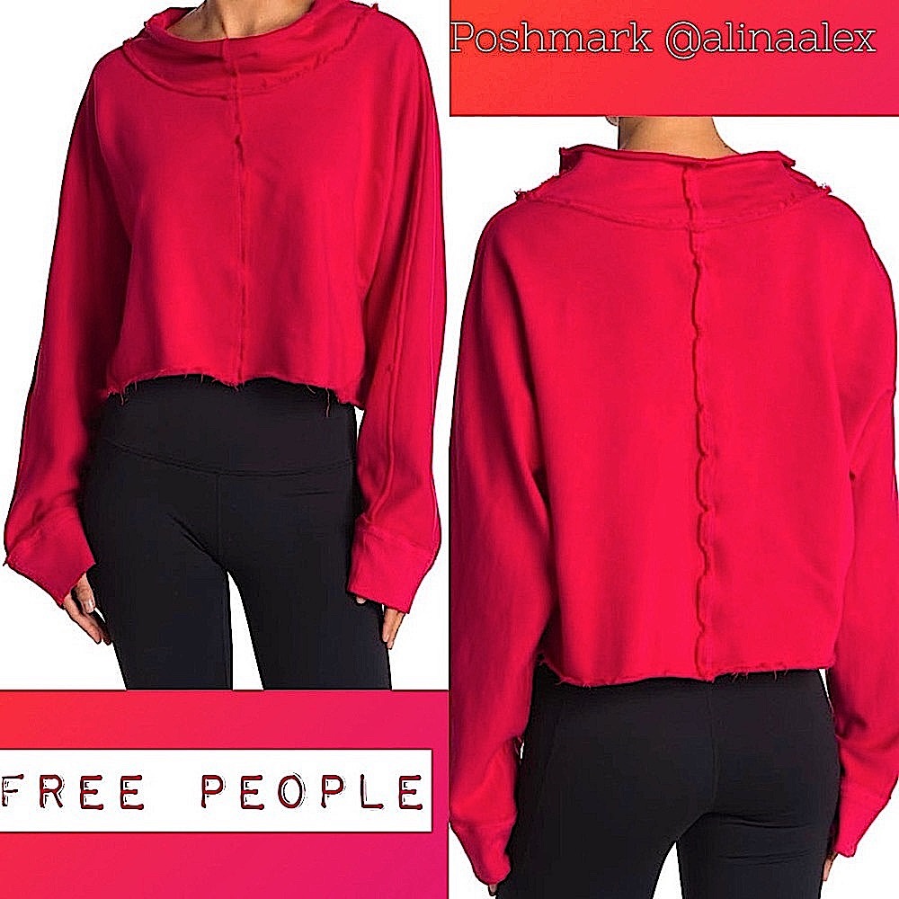 Free people movement pink sweatshirt